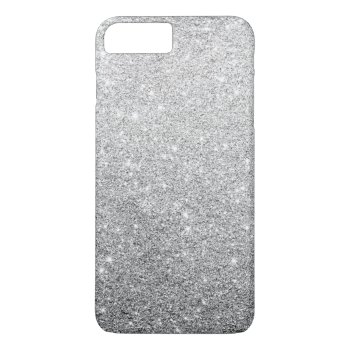 Elegant Silver Glitter Iphone 8 Plus/7 Plus Case by pinkbox at Zazzle