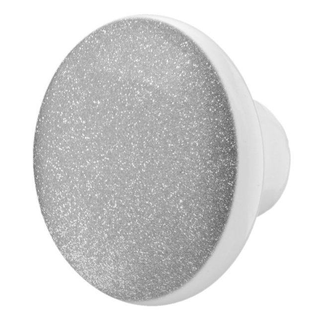 Elegant silver glitter Ceramic Pull cabinet knobs (Right)