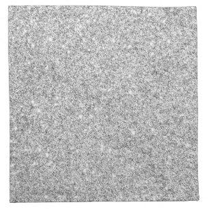 Elegant Silver Glitter Cloth Napkin