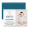 Elegant Silver Glitter Cross Boy Baptism Photo