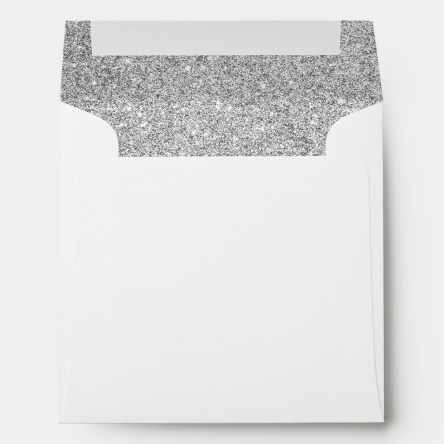 Elegant Silver Glitter Envelope (Back (Bottom))