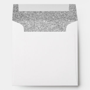 Elegant Silver Glitter Envelope