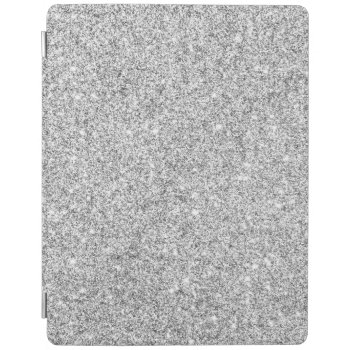 Elegant Silver Glitter Ipad Smart Cover by allpattern at Zazzle