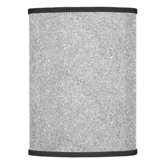 Elegant Silver Glitter Lamp Shade (Front)