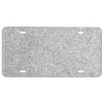 Elegant Silver Glitter License Plate