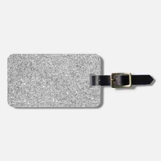 Elegant Silver Glitter Luggage Tag | Zazzle.com
