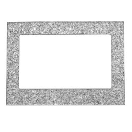 Elegant Silver Glitter Magnetic Photo Frame