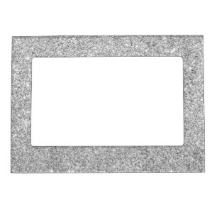 Elegant Silver Glitter Magnetic Picture Frame