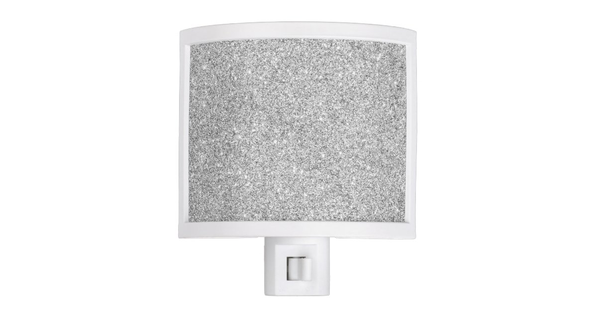 Elegant Silver Glitter Night Light