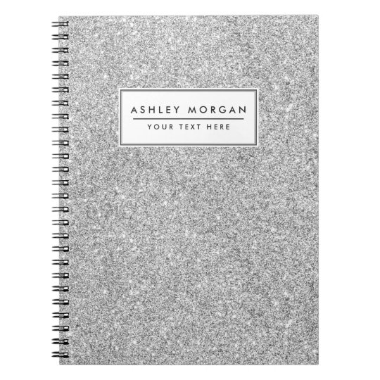 Elegant Silver Glitter Notebook | Zazzle.com