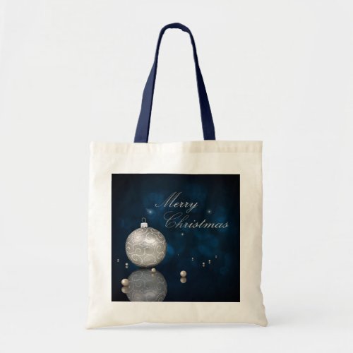 Elegant Silver Glitter Ornament _ Budget Tote