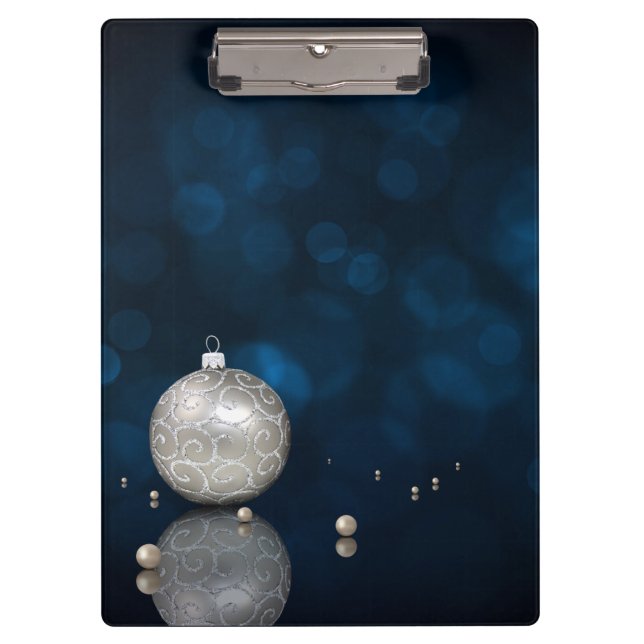 Elegant Silver Glitter Ornament - Clipboard (Front)