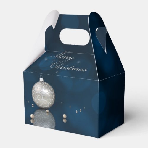 Elegant Silver Glitter Ornament _ Favor Box Gable