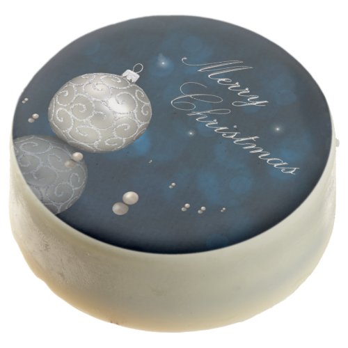 Elegant Silver Glitter Ornament _ Oreo Cookie