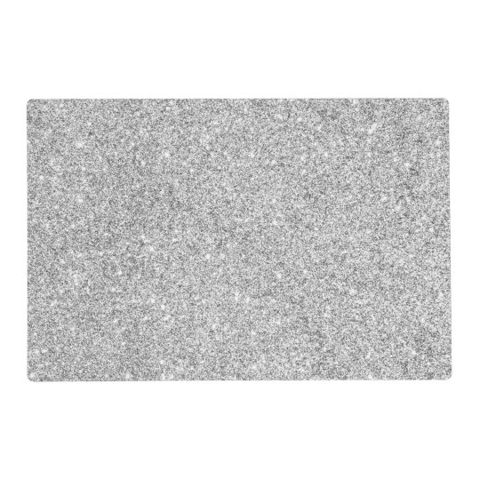Elegant Silver Glitter Placemat