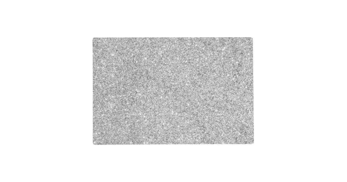 Elegant Silver Glitter Placemat Zazzle