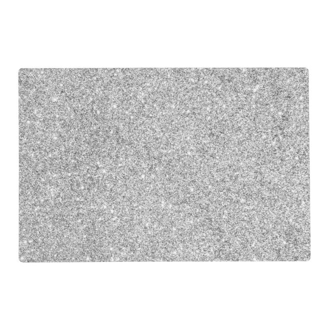 Elegant Silver Glitter Placemat (Front)