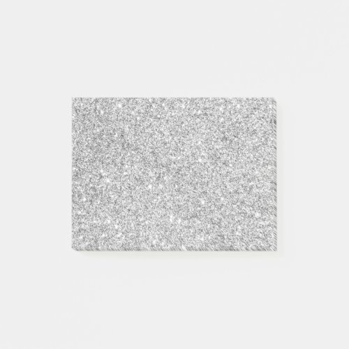 Elegant Silver Glitter Post_it Notes