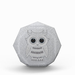 Elegant Silver Glitter Recognition and Achievement Acrylic Award