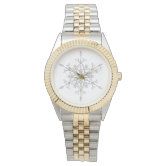 Elegant Gold Glitter Snowflake Christmas Holiday Watch | Zazzle display picture 3