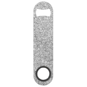 Elegant Silver Glitter Speed Bottle Opener