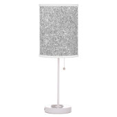 Elegant Silver Glitter Table Lamp (Left)