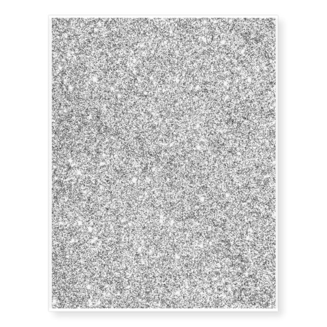 Elegant Silver Glitter Temporary Tattoos (Front)