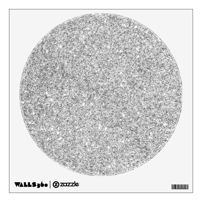 Elegant Silver Glitter Wall Sticker (Front)
