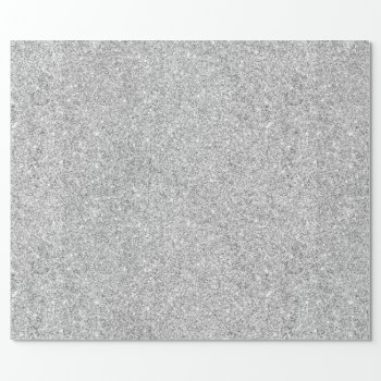 Elegant Silver Glitter Wrapping Paper by allpattern at Zazzle