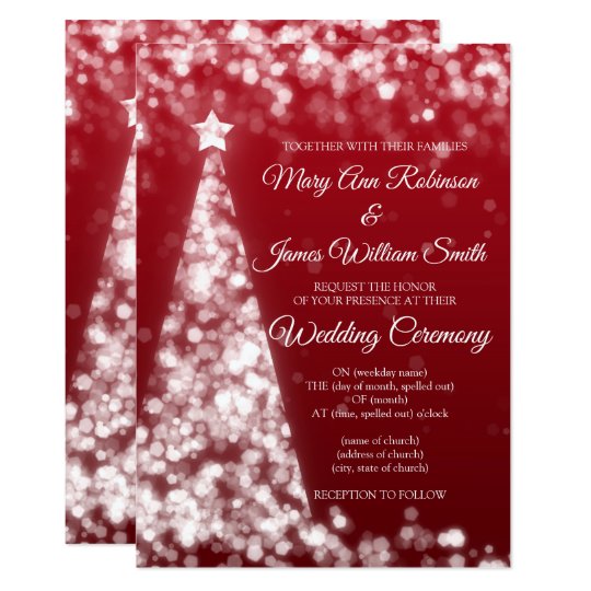 Elegant Silver & Gold Christmas Holiday Wedding Invitation | Zazzle.com