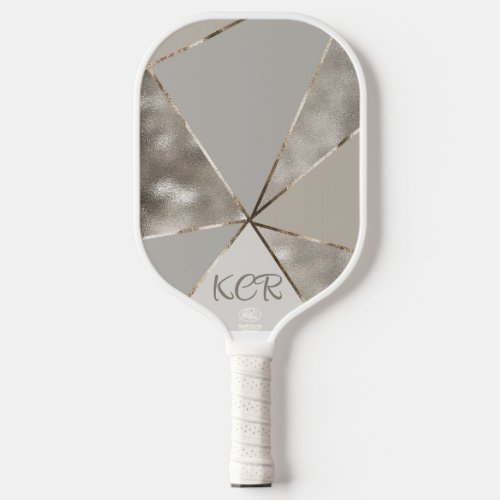 Elegant Silver Gold Metallic Abstract Official USA Pickleball Paddle