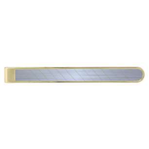 Elegant Silver Gold Striped  Gold Finish Tie Bar