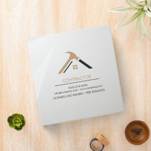 Elegant Silver & Golden Home Repair Real Estate 3 Ring Binder