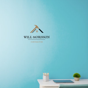 Elegant Silver & Golden Home Repair Real Estate Wall Decal