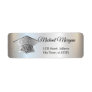 Elegant Silver Graduation Cap Label