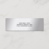 Elegant Silver Graduation Diploma Name Card Insert (Back)