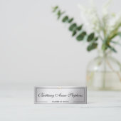 Elegant Silver Graduation Diploma Name Card Insert (Standing Front)