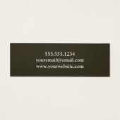 Elegant Silver Graduation Name Card (Back)