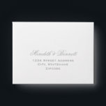 Elegant Silver Gray and White Wedding Envelope<br><div class="desc">Custom A2 wedding response card envelopes feature formal style silver gray colored address text. Note,  the white envelope color can be customized to coordinate with your wedding / accent color.</div>