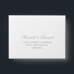 Elegant Silver Gray and White Wedding Envelope<br><div class="desc">Custom A2 wedding response card envelopes feature formal style silver gray colored address text. Note,  the white envelope color can be customized to coordinate with your wedding / accent color.</div>