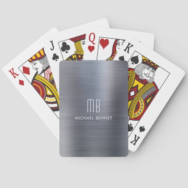 Silver Metallic Playing Cards Zazzle