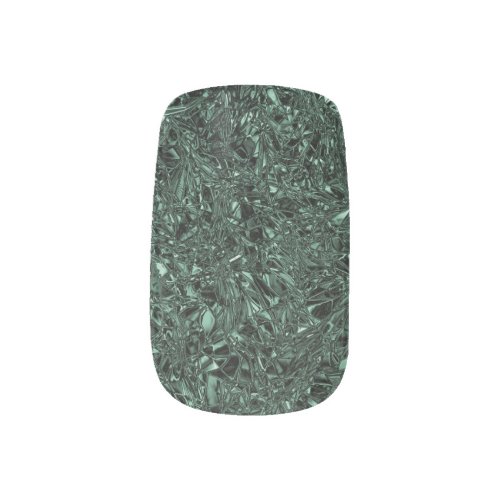 Elegant Silver Gray Crushed Foil Minx Nail Art