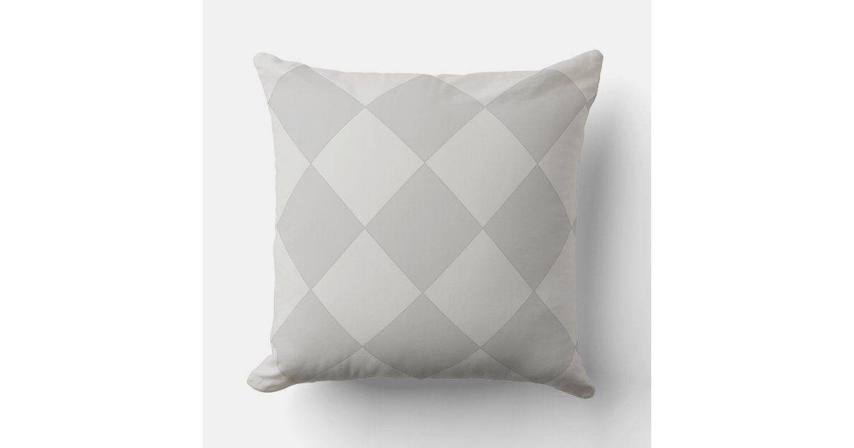 Elegant Silver Gray Diamond Pattern Throw Pillow Zazzle