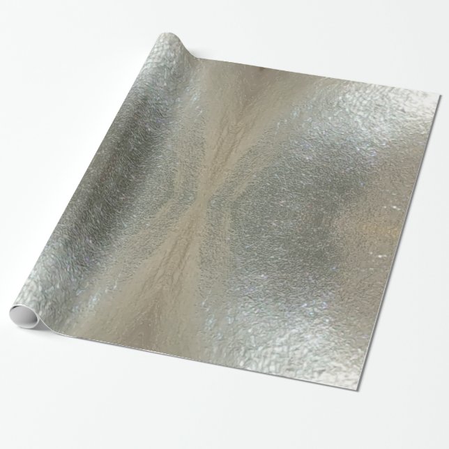 Elegant Silver Gray Festive Chic Wrapping Paper (Unrolled)