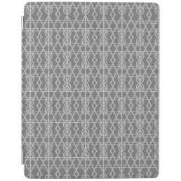 Elegant Silver Gray Geometric pattern iPad Smart Cover