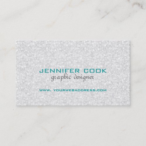 Elegant Silver Gray Glitter &amp; Sparkles 2 Business Card
