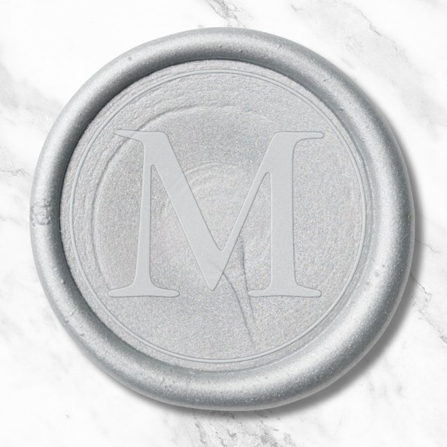 Elegant Silver Gray Wax Seal Sticker (Silver Gray Wax Seal)
