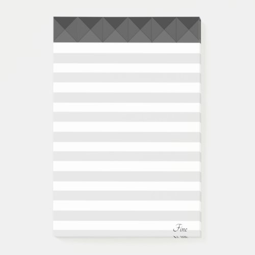 Elegant Silver Gray  White Post_it Notes