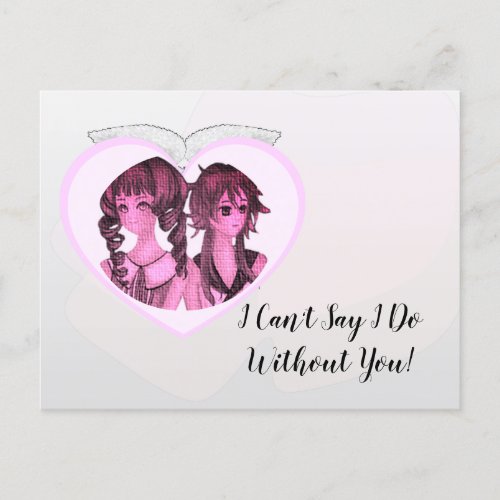 Elegant Silver Leaves Will You Be My Bridesmaid Postcard
