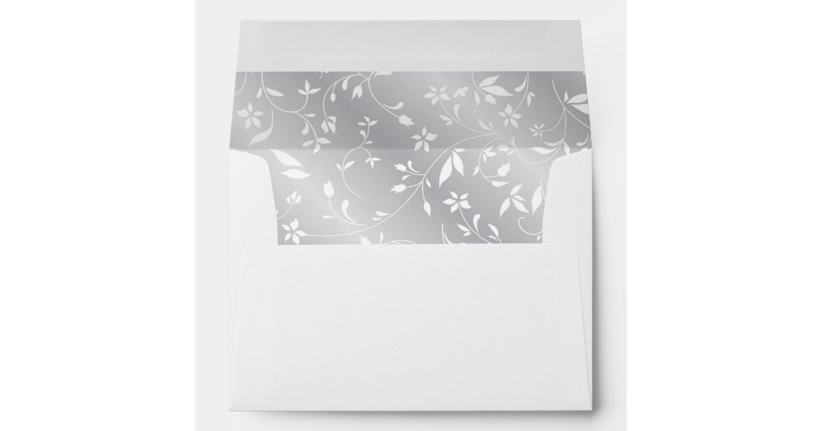 Elegant Silver Lined Wedding Envelope | Zazzle